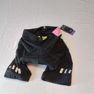 Beroy Black Cycling Shorts Women's Pull-on Gel Padded Gripper Leg Size S NWT